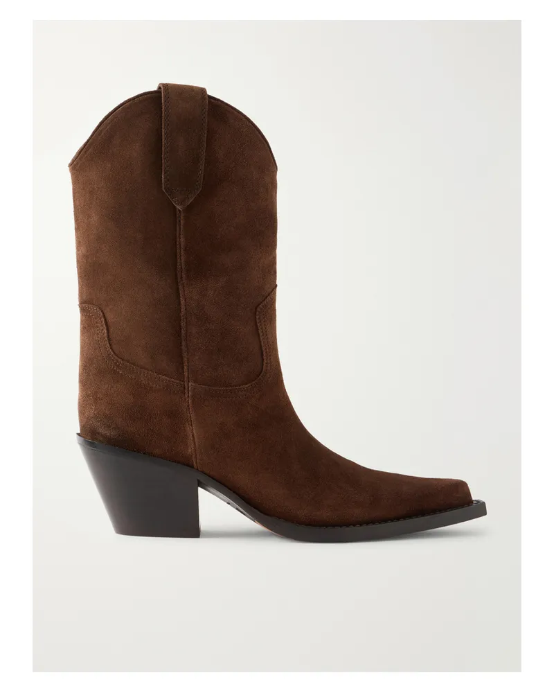 Paris Texas Dakota Suede Ankle Boots - Brown Brown