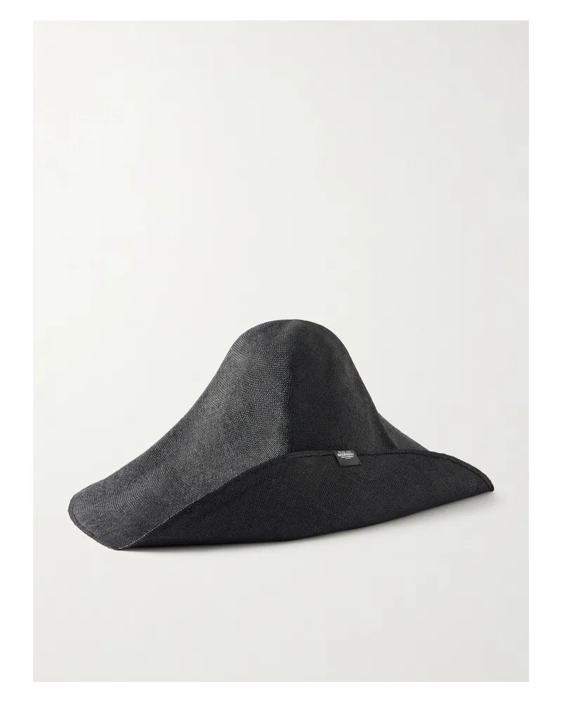 RUSLAN BAGINSKIY Foldable Straw Hat - Black Black