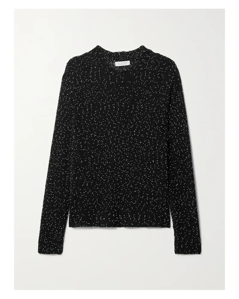 Gabriela Hearst Jan Pullover Aus Seide Mit Zierperlen - Schwarz Schwarz