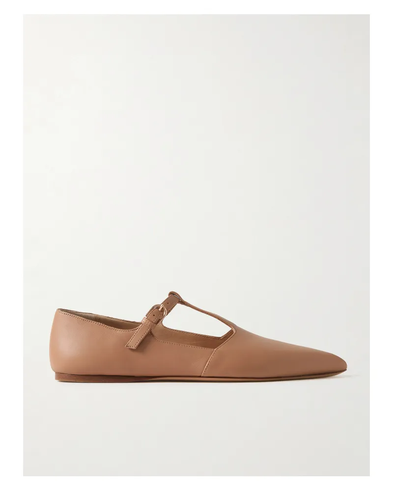Gabriela Hearst Lola Ballerina Flache Schuhe Mit Spitzer Kappe Aus Leder - Neutral Neutral