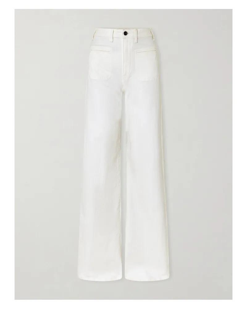KHAITE Delmonico High-rise Wide-leg Jeans - White White