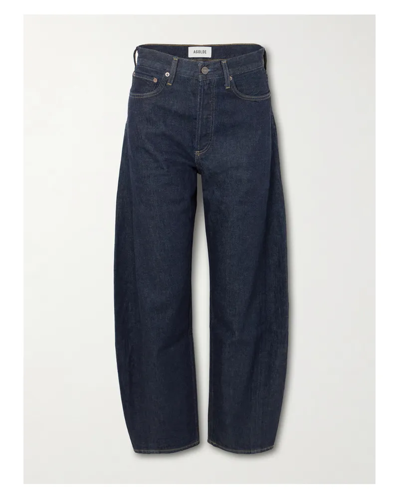 AGOLDE Luna Pieced Hoch Sitzende Jeans Mit Schmal Zulaufendem Bein - Blau Blau