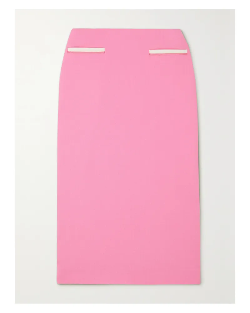 Rowen Rose Midirock Aus Woll-crêpe - Pink Pink