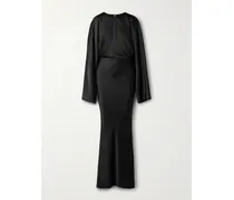Obie Robe Aus Satin - Schwarz
