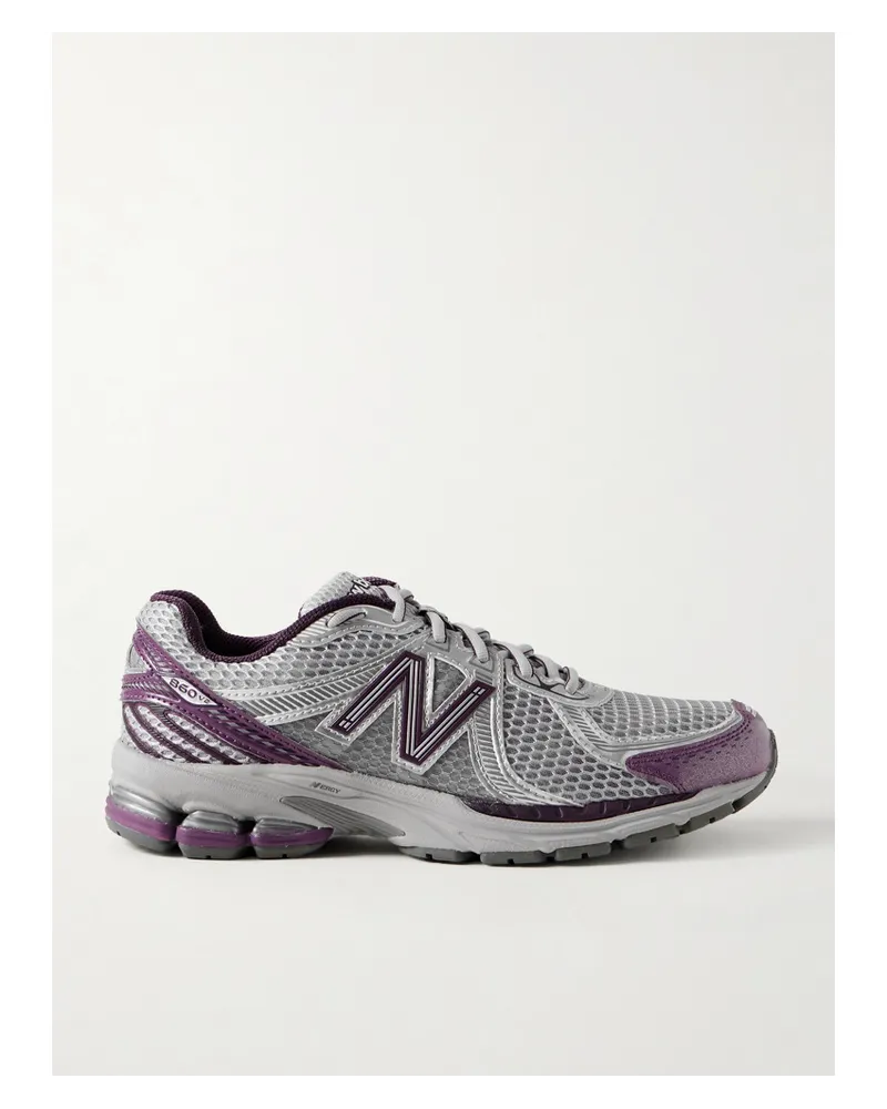 New Balance 860v2 Sneakers aus Mesh mit Lederbesätzen Silber