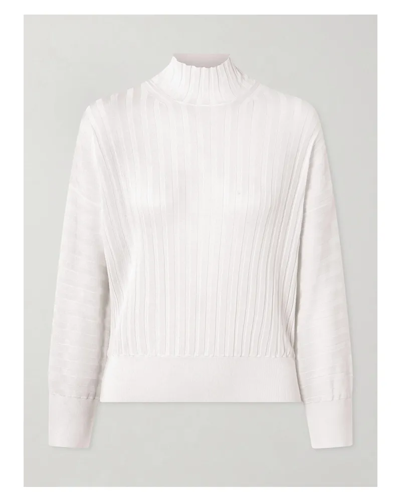Proenza Schouler Luiza Rollkragenpullover Aus Rippstrick - Weiß Weiß