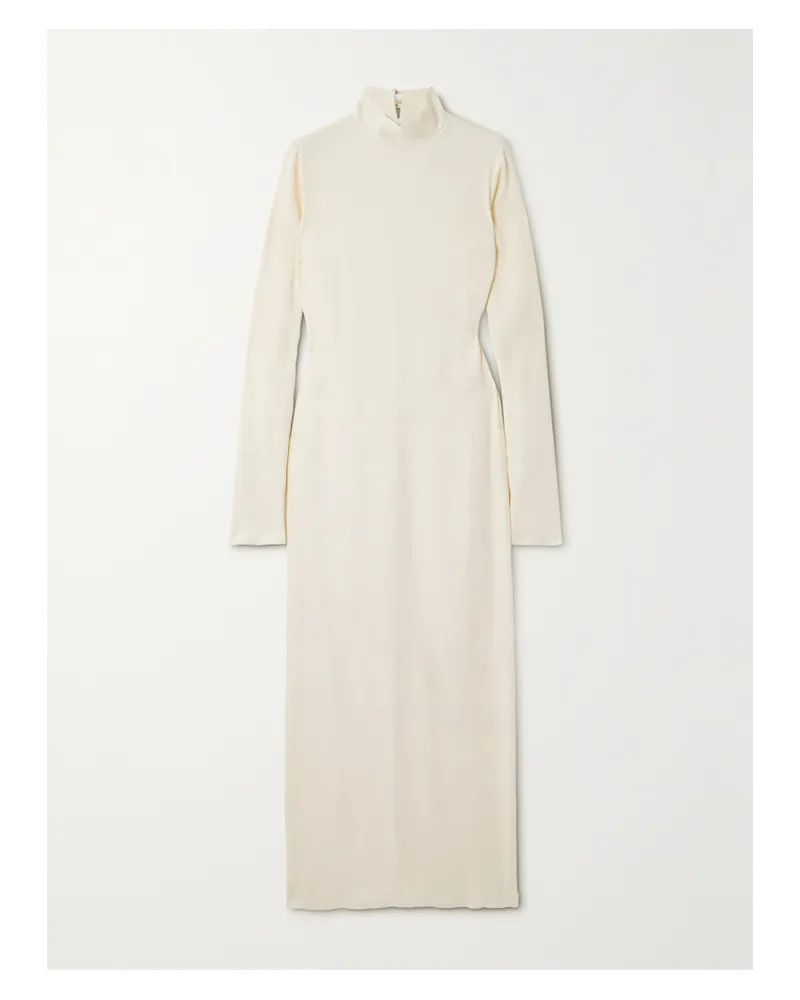 Taller Marmo Swanson Maxikleid Aus Crêpe - Elfenbein Elfenbein