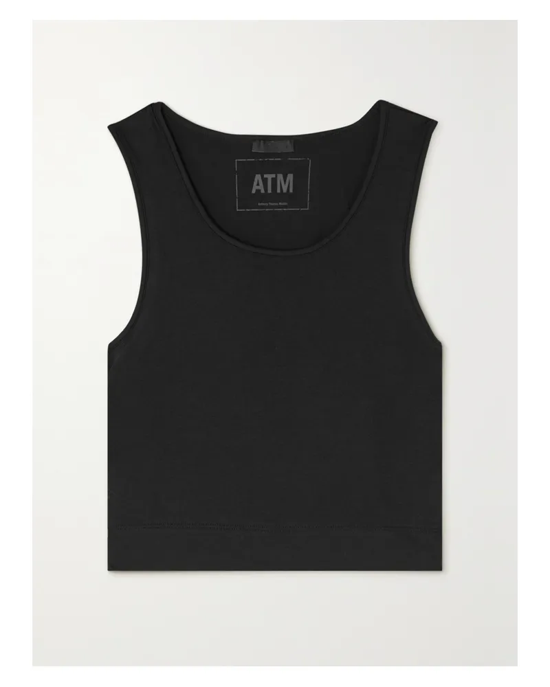 ATM Tanktop Aus Pima-baumwoll-jersey Mit Stretch-anteil - Schwarz Schwarz