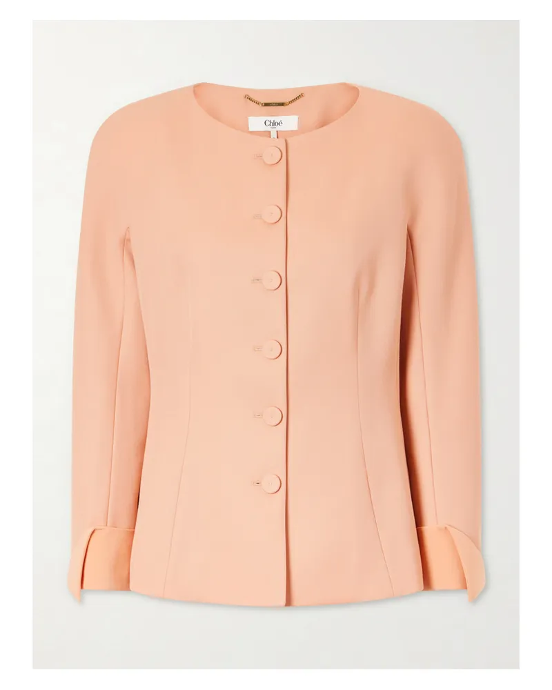 Chloé Wool-crepe Jacket - Pink Pink