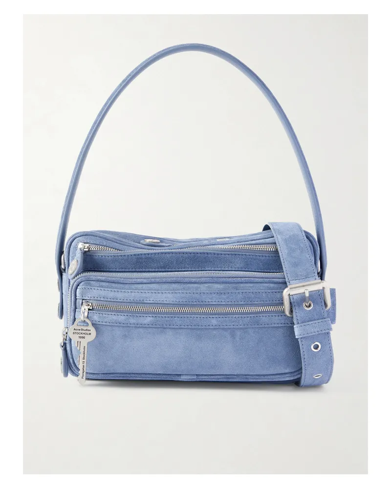 Acne Studios Suede Shoulder Bag - Blue Blue