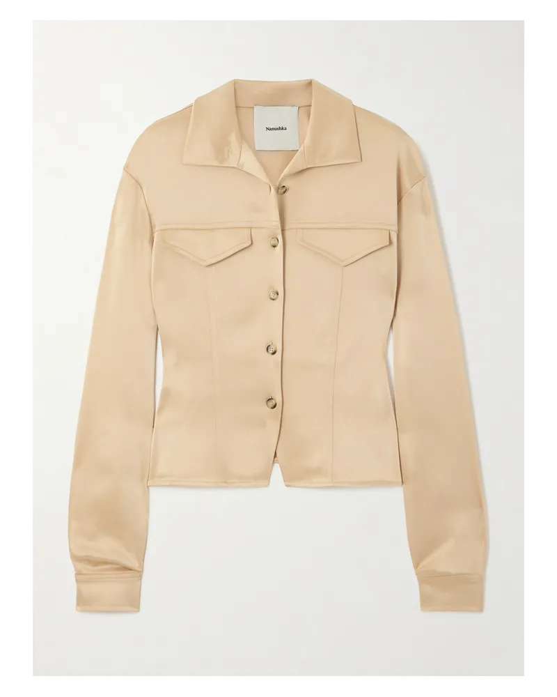 Nanushka Gitta Hemd Aus Satin - Neutral Neutral