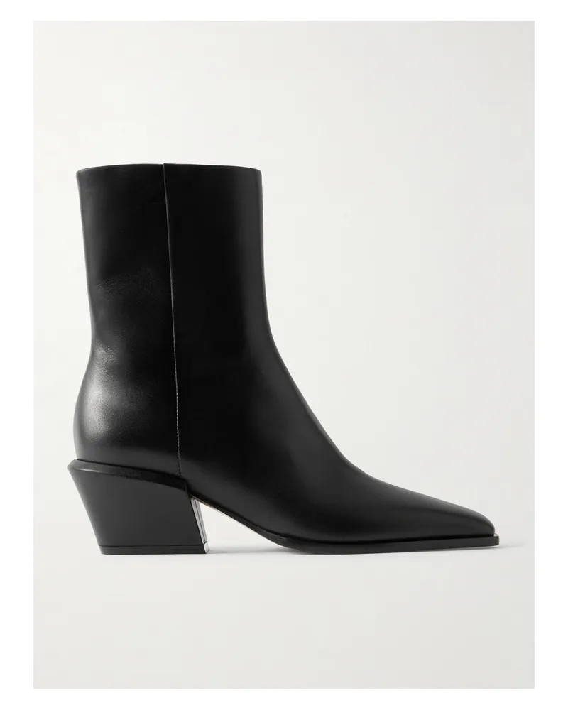 Paris Texas Bettina 50 Leather Ankle Boots - Black Black
