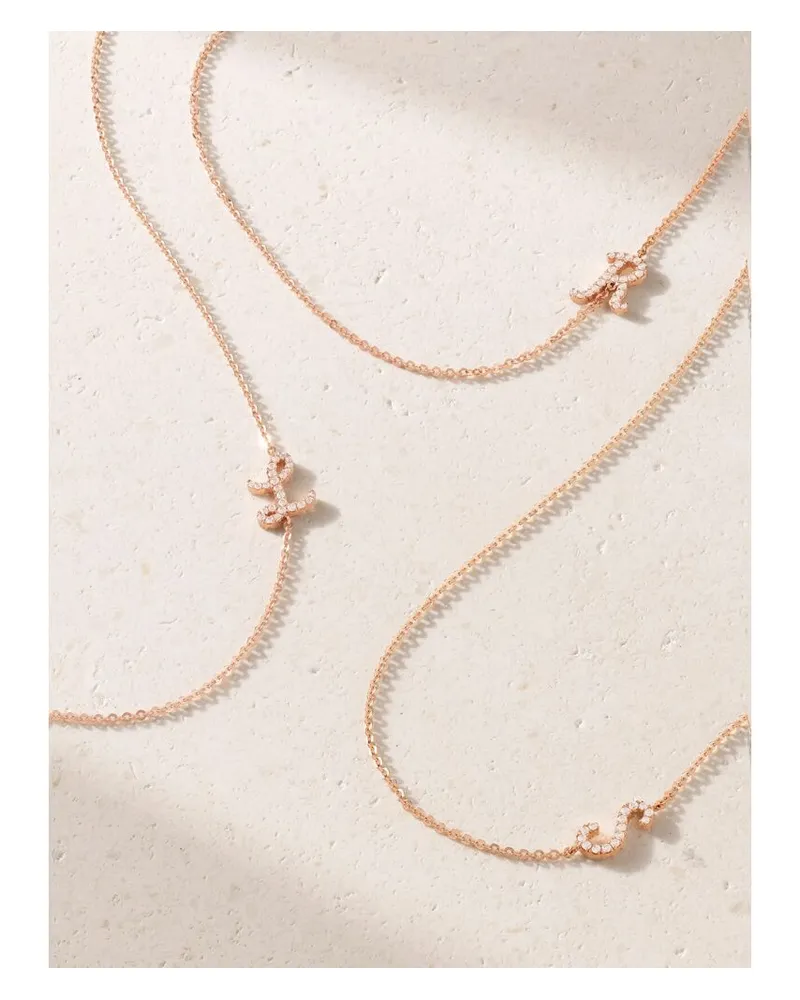 ANITA KO Initial Kette Aus 18 karat Roségold Mit Diamanten Gold