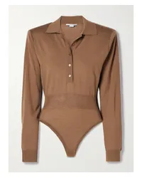 Stella McCartney Body aus Wolle Braun