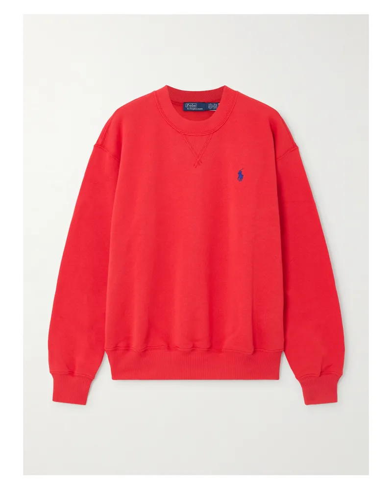 Ralph Lauren Sweatshirt Aus Jersey Aus Einer Baumwollmischung Mit Logostickerei - Rot Rot