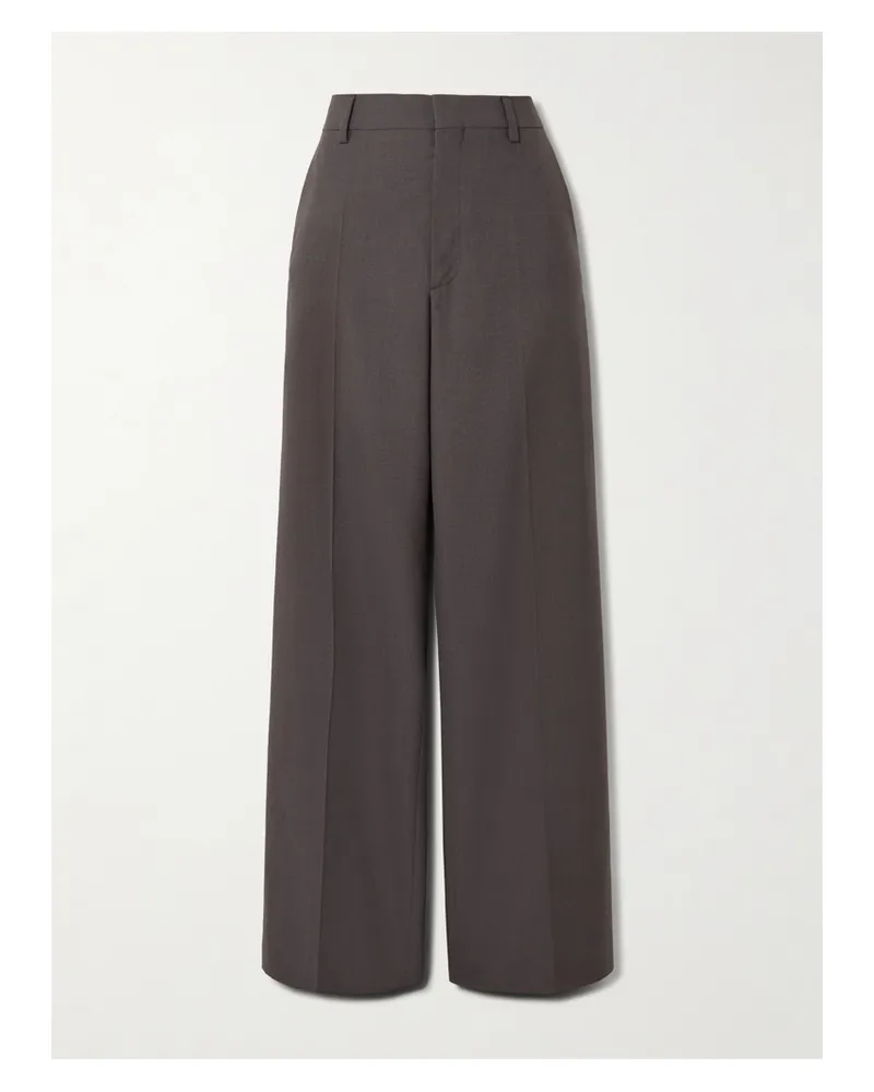 J.W.Anderson Hose Mit Weitem Bein Aus Grain De Poudre Aus Wolle - Braun Braun