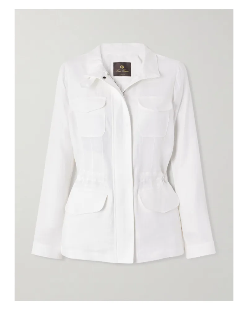 Loro Piana Traveller Linen Jacket - White White