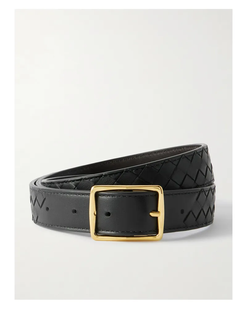 Bottega Veneta Intrecciato Leather Belt - Brown Brown