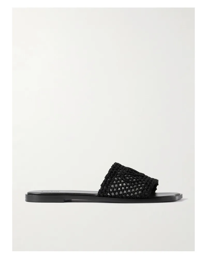 Chloé Flower Pantoletten Aus Häkelmaterial - Schwarz Schwarz