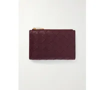 Intrecciato Leather Wallet - Burgundy