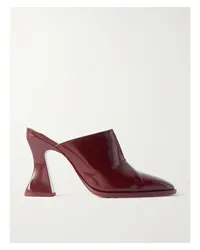 Bottega Veneta Cha-cha Mules aus Vinyl Burgunder