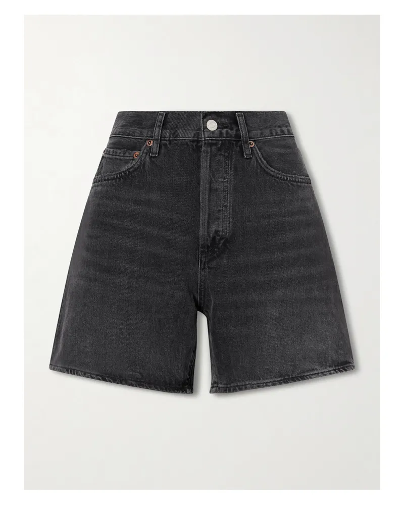 AGOLDE Dame Denim Shorts - Black Black