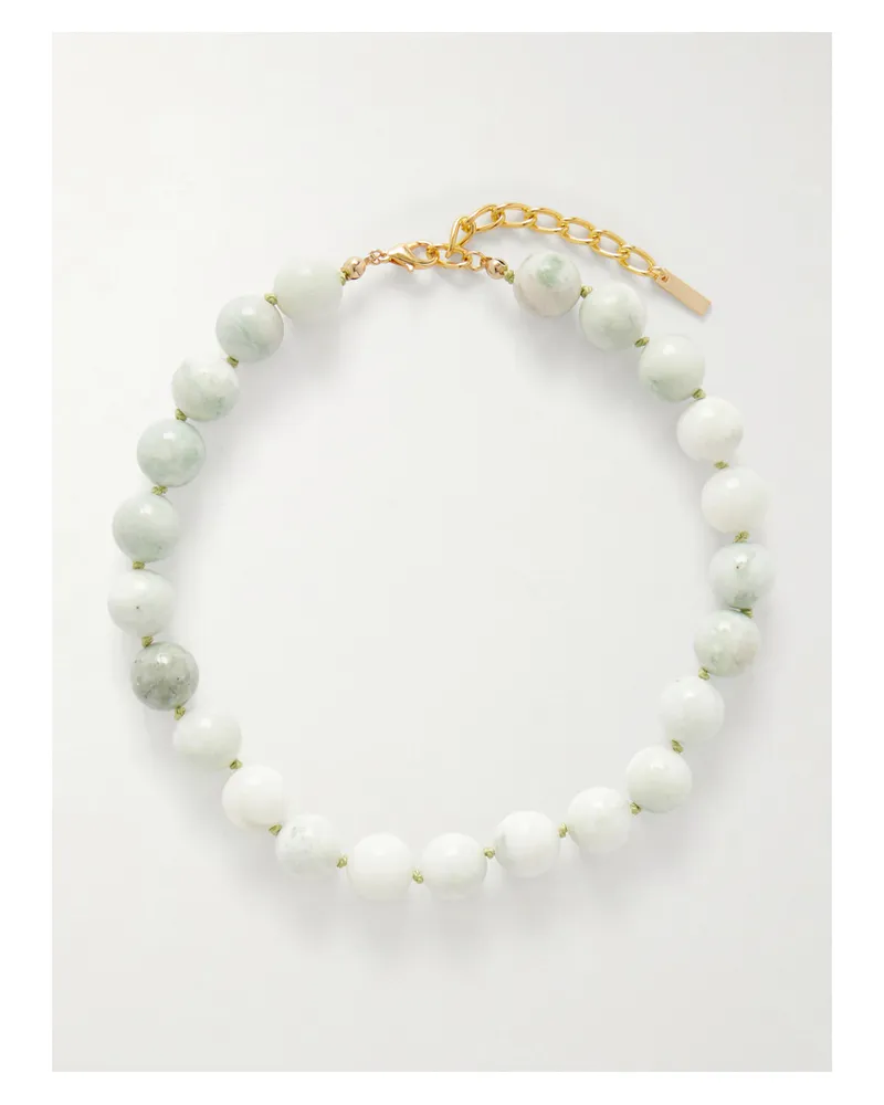 Jennifer Behr Louisa Gold-plated Jade Necklace - Green Green