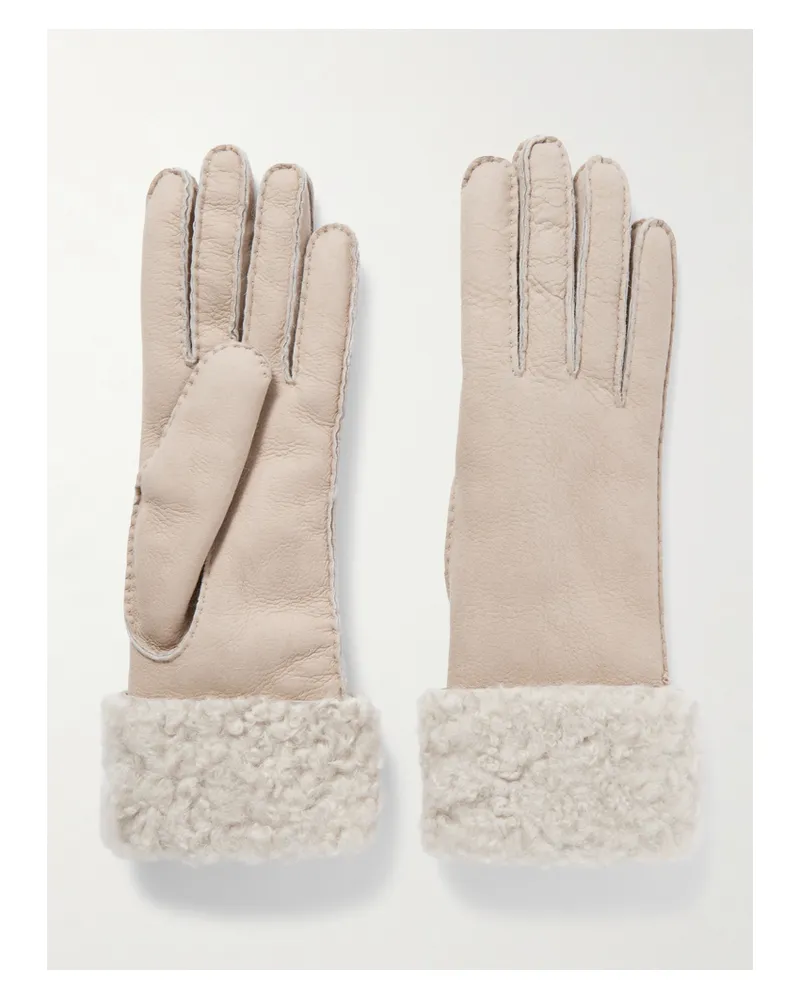 Brunello Cucinelli Handschuhe Aus Shearling - Grau Grau
