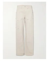 RE/DONE Workwear Halbhohe Boyfriend-jeans Creme