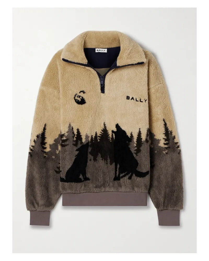 Bally Jacke Aus Bedrucktem Fleece Mit Reißverschluss - Neutral Neutral