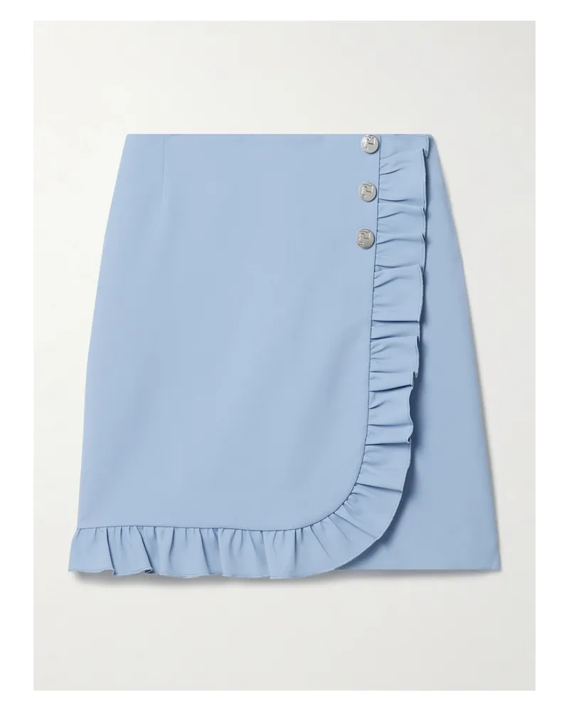 Tory Sport Golf-rock Aus Technischem Jersey Mit Rüsche Und Wickeleffekt - Blau Blau