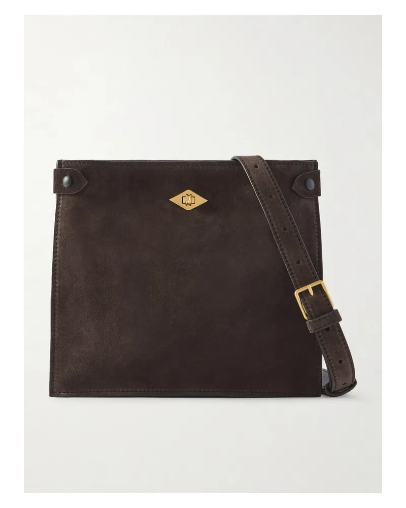 Métier Stowaway Suede Shoulder Bag - Brown Brown