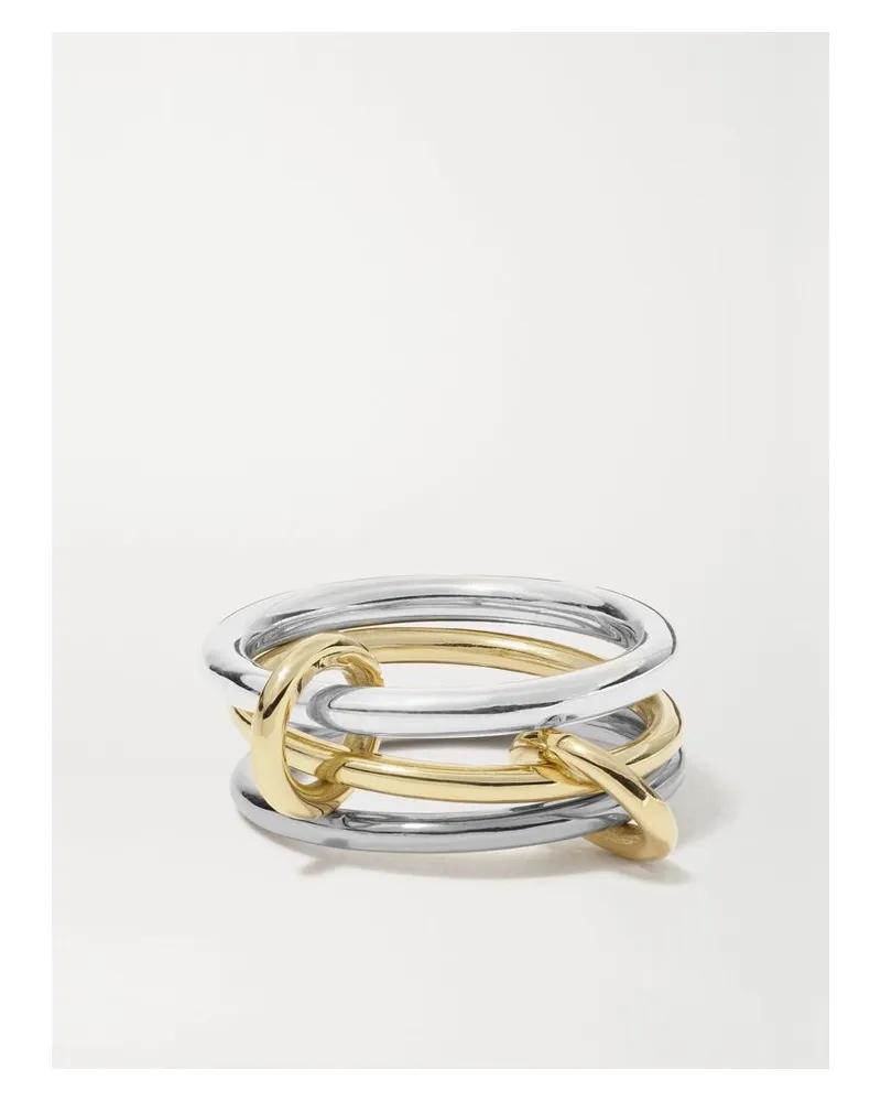 Spinelli Kilcollin Fauna Set Aus Drei Ringen Aus 18 Karat Gelbgold, Geschwärztem Gold Und Sterlingsilber Gold