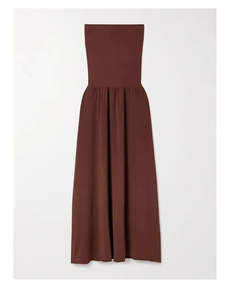 Eres Oda Trägerloses Maxikleid Aus Stretch-jersey - Braun Braun