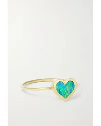 Jennifer Meyer Extra Small Heart Ring aus 18 Karat  mit Opal Gold