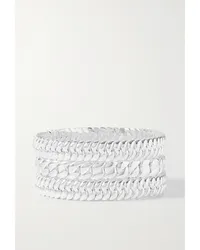 Roxanne Assoulin The Super Silver Stack Set aus Drei farbenen Armbändern Silber