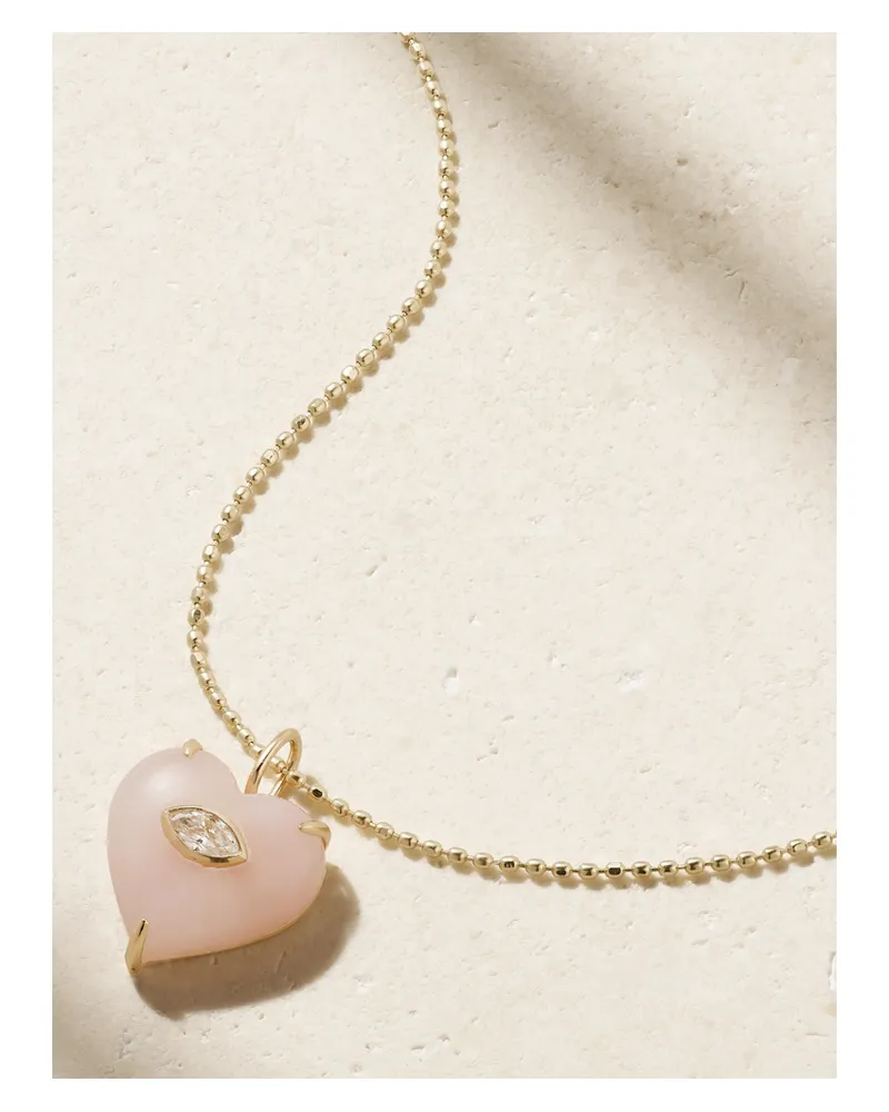 Sydney Evan Kette Aus 14 Karat Mit Opal Und Diamanten - Gold Gold