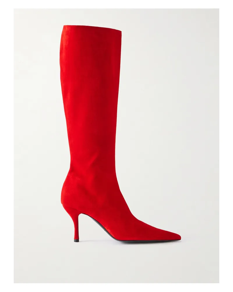 Magda Butrym Kniehohe Stiefel Aus Veloursleder - Rot Rot