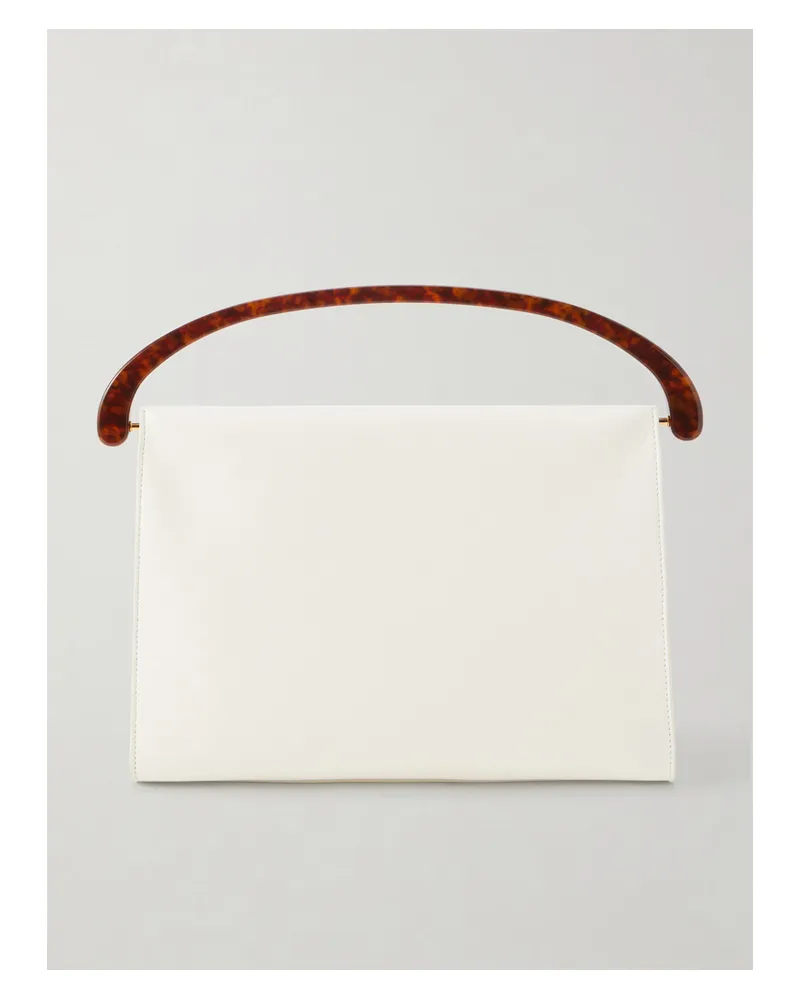 Dries van Noten Leather Shoulder Bag - White White