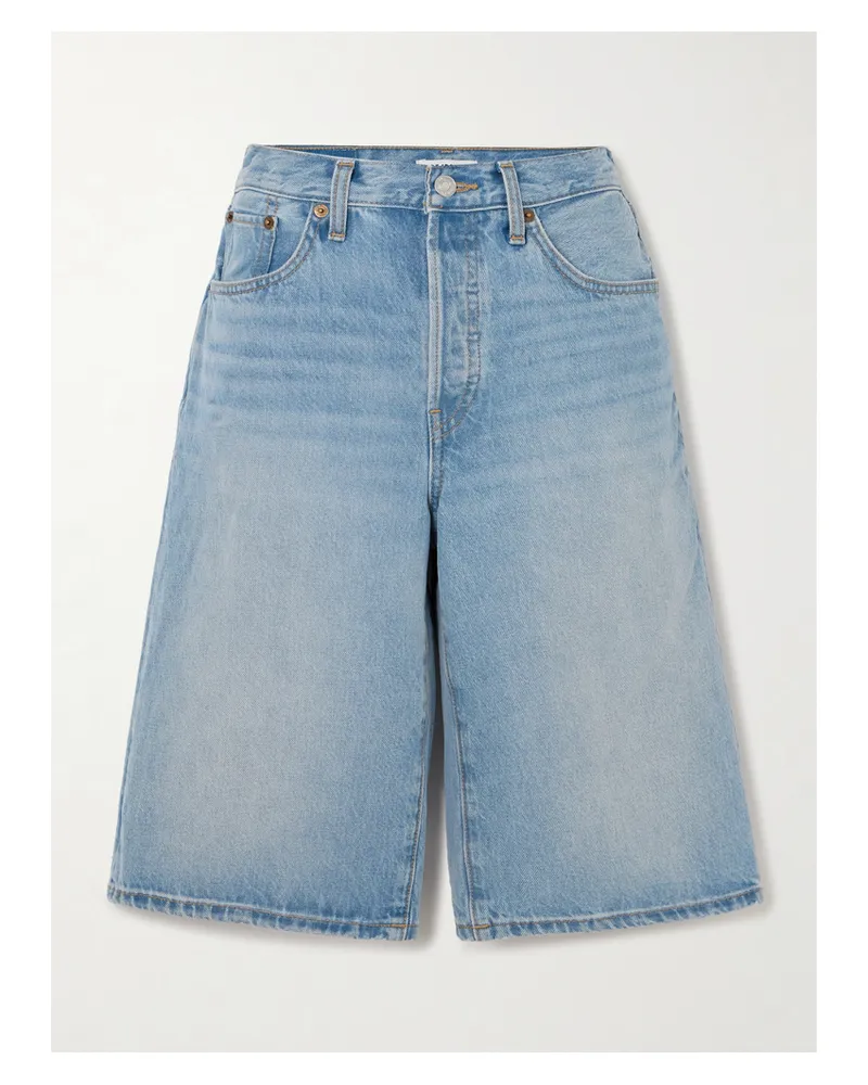 RE/DONE Skater Jeansshorts Aus Bio-denim - Blau Blau