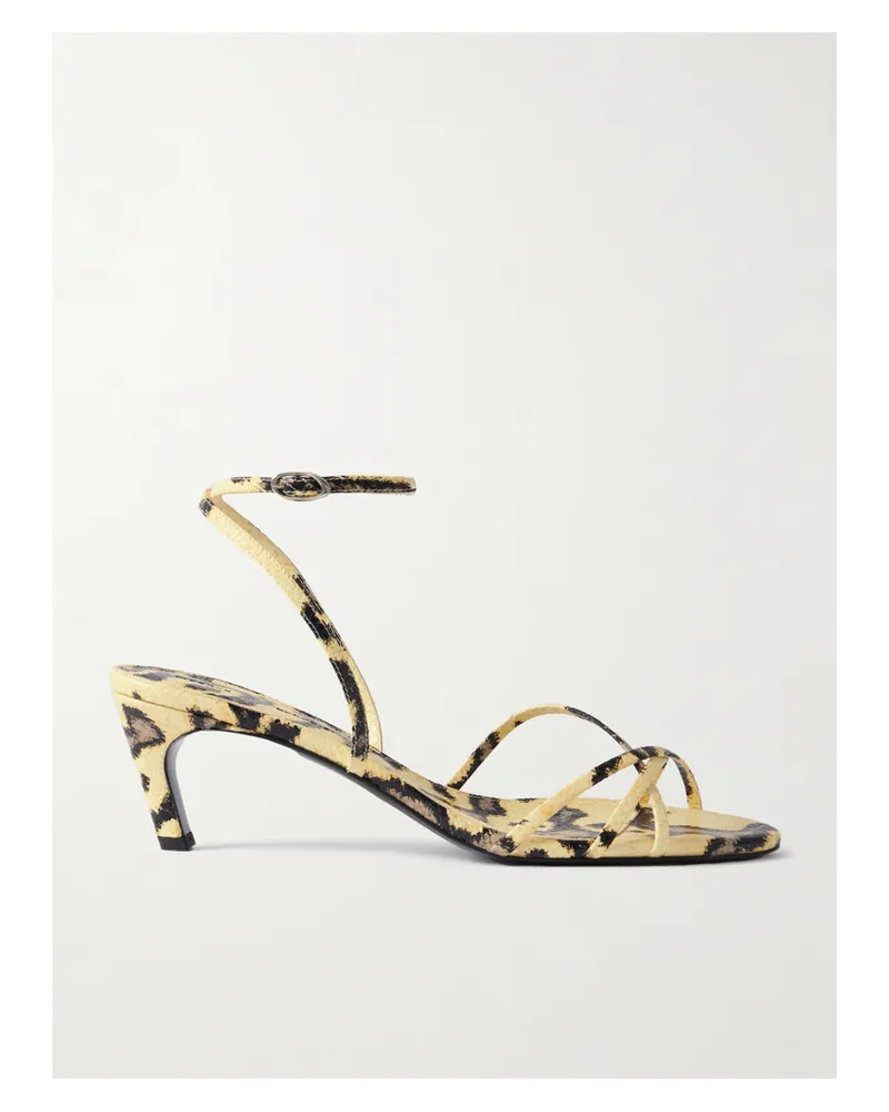 Proenza Schouler Uma Snake-effect Leather Sandals - Animal Print Animal