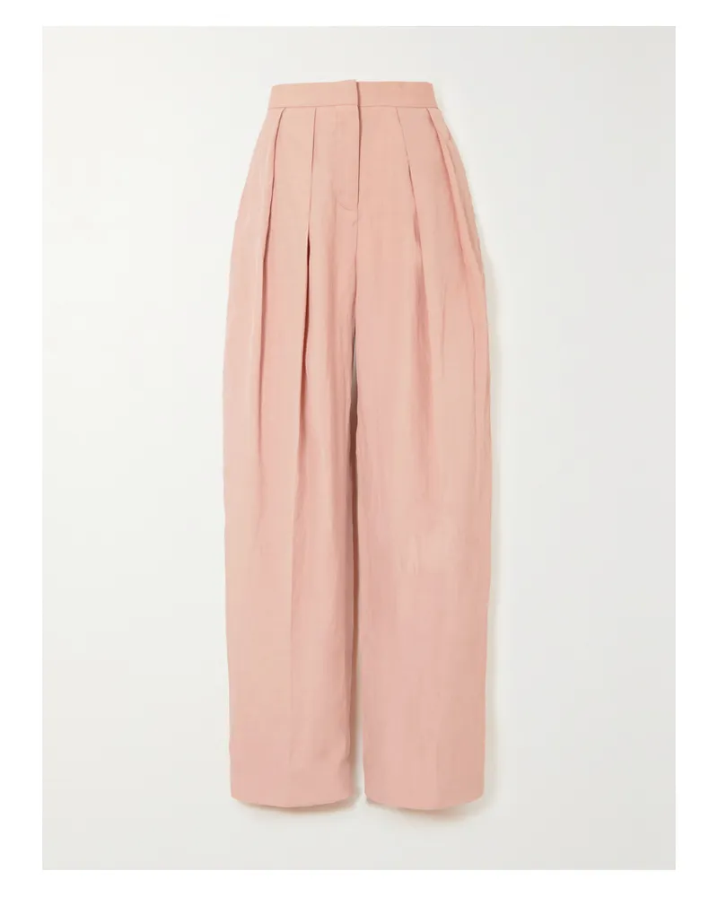 Stella McCartney Hose Mit Geradem Bein Aus Webstoff Mit Falten - Pink Pink