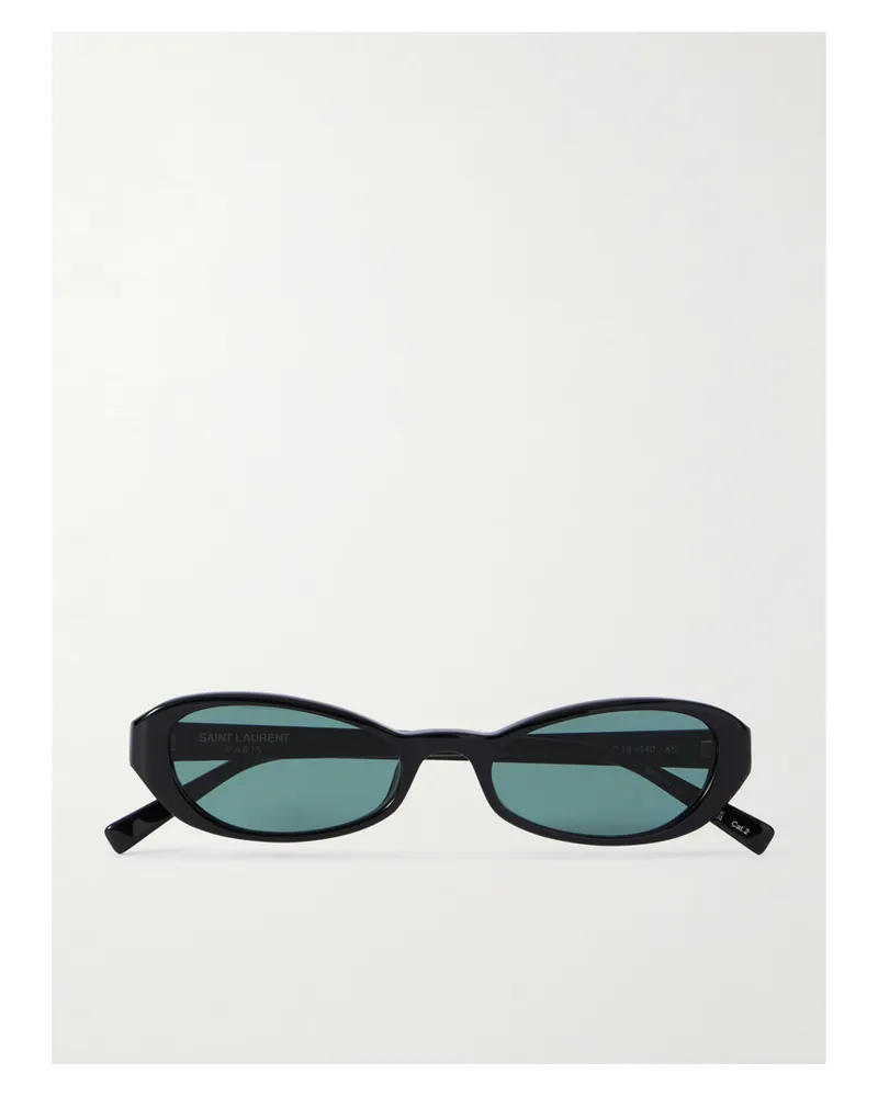 Saint Laurent Erin Sonnenbrille Mit Ovalem Rahmen Aus Azetat - Schwarz Schwarz