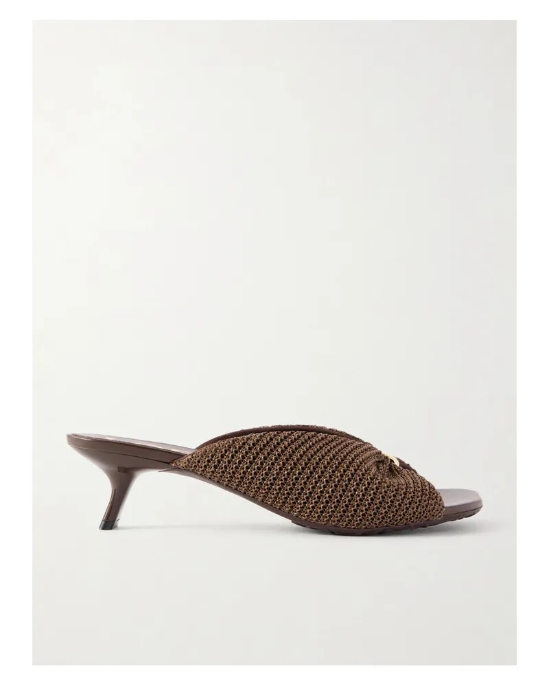 Loewe Paula's Ibiza Pebble Raffia-effect Mules - Brown Brown