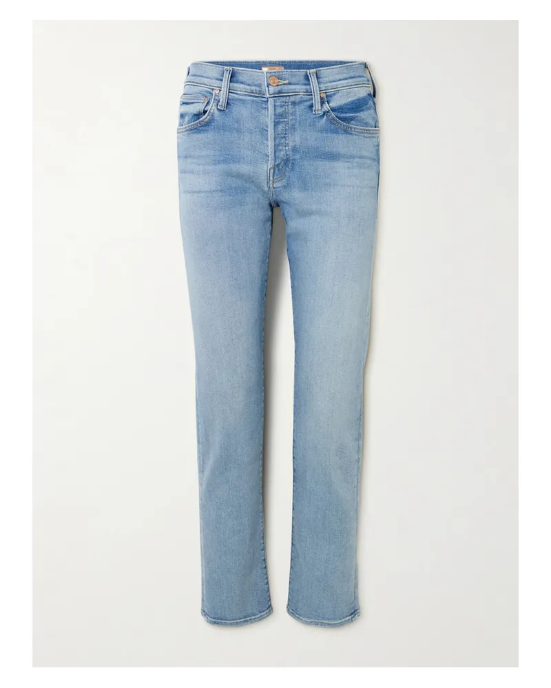 Mother Hiker Hover Mid-rise Straight-leg Jeans - Blue Blue