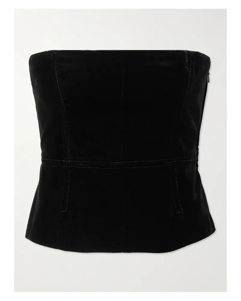 Tom Ford Bustier Aus Samt - Schwarz Schwarz
