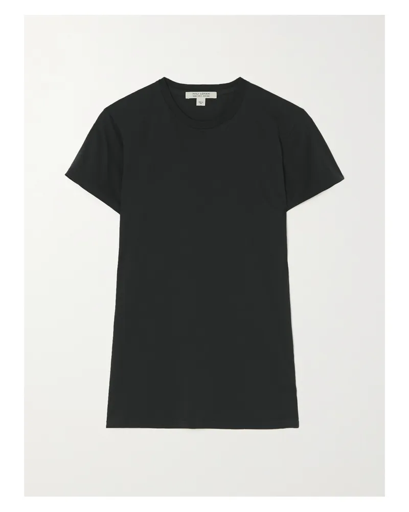 Nili Lotan Lana T-shirt Aus Supima®-baumwoll-jersey - Schwarz Schwarz