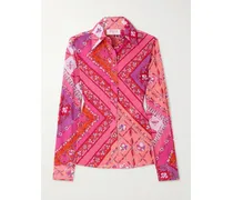 Hemd Aus Bedrucktem Baumwollmusselin - Pink