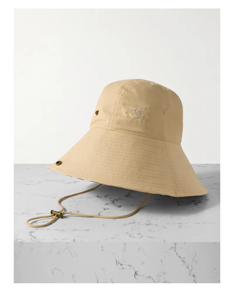 Burberry Cotton-gabardine Bucket Hat - Neutrals Neutrals