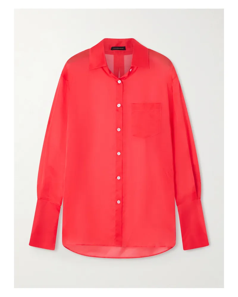 Kiki De Montparnasse Hemd Aus Seidenorganza - Orange Orange